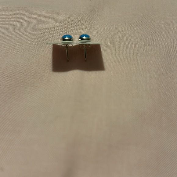 Sleeping Beauty Turquoise Stud Earrings NWOT - Picture 3 of 4